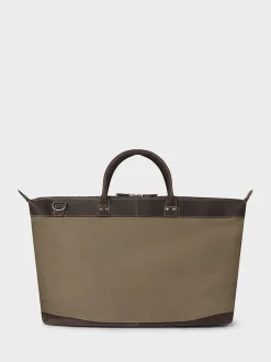 Osprey London Green Hunter Canvas and Leather Weekender Bag