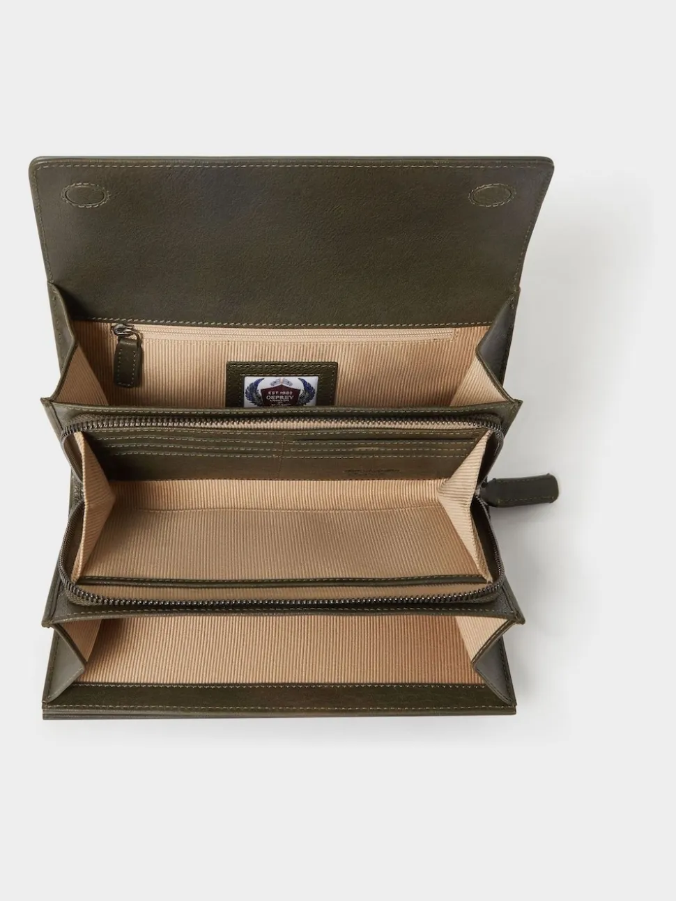 Osprey London Green The Compass Leather Travel Wallet