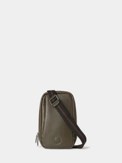 OSPREY LONDON Green The Compass Leather Sling Bag