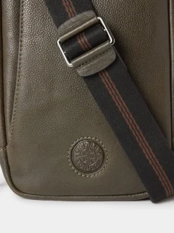 OSPREY LONDON Green The Compass Leather Sling Bag