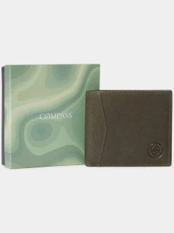 Osprey London Green The Compass Leather Card Wallet
