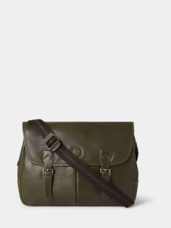 Osprey London Green The Compass Leather Saddle Bag