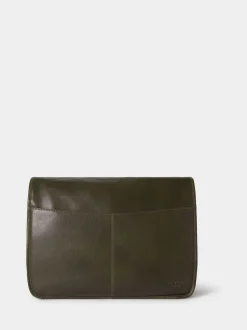 Osprey London Green The Compass Leather Saddle Bag