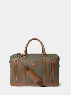 Osprey London Green The Frontline Waxed Canvas & Leather Weekender Bag