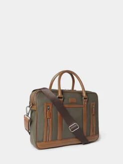 Osprey London Green The Frontline Waxed Canvas & Leather Laptop Bag