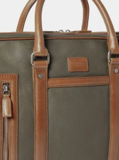 Osprey London Green The Frontline Waxed Canvas & Leather Laptop Bag