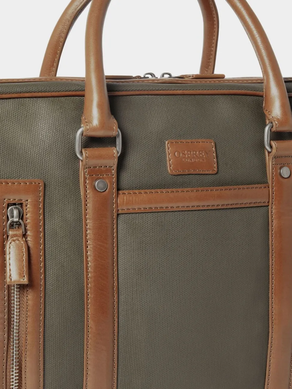 Osprey London Green The Frontline Waxed Canvas & Leather Laptop Bag