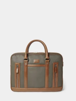 Osprey London Green The Frontline Waxed Canvas & Leather Laptop Bag