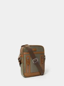 Osprey London Green The Frontline Waxed Canvas & Leather Messenger Bag