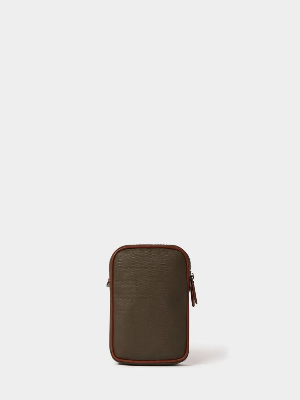 Osprey London Green The Grantham Waxed Canvas & Leather Phone Bag