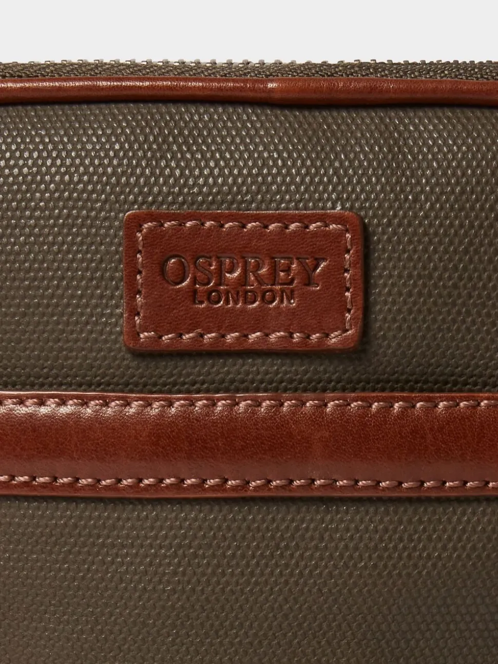 Osprey London Green The Grantham Waxed Canvas & Leather Phone Bag