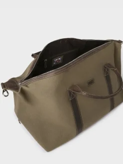 Osprey London Green The Hunter XL Canvas & Leather Weekender Bag