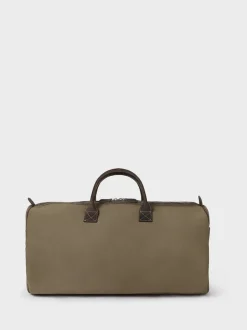 Osprey London Green The Hunter Canvas & Leather Barrel Bag