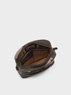 OSPREY LONDON Green The Maverick Small Canvas and Leather Messenger Bag