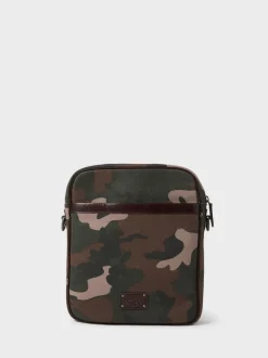 OSPREY LONDON Green The Maverick Small Canvas and Leather Messenger Bag