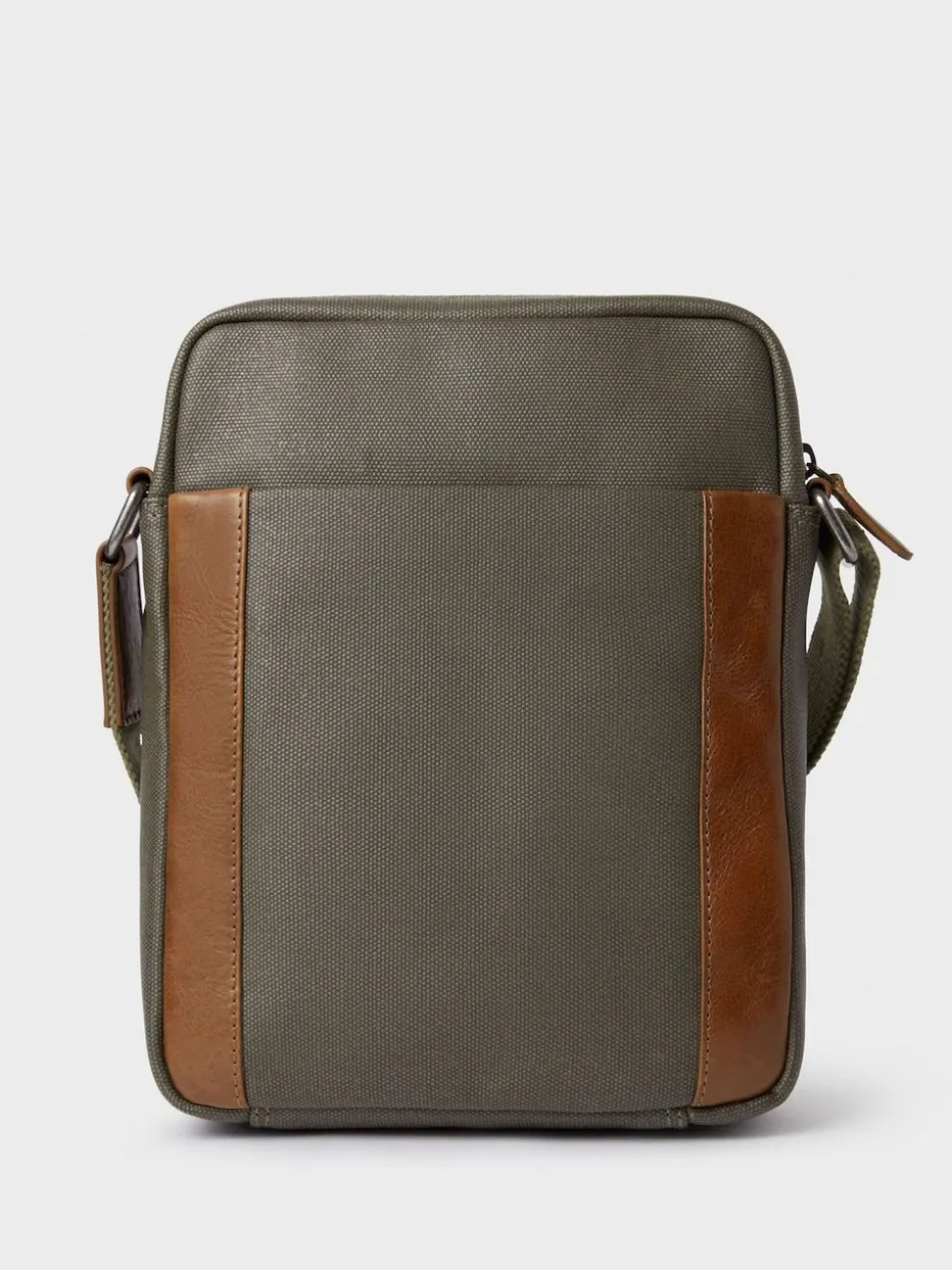 Osprey London Green The Small Grantham Waxed Canvas And Leather Messenger Bag