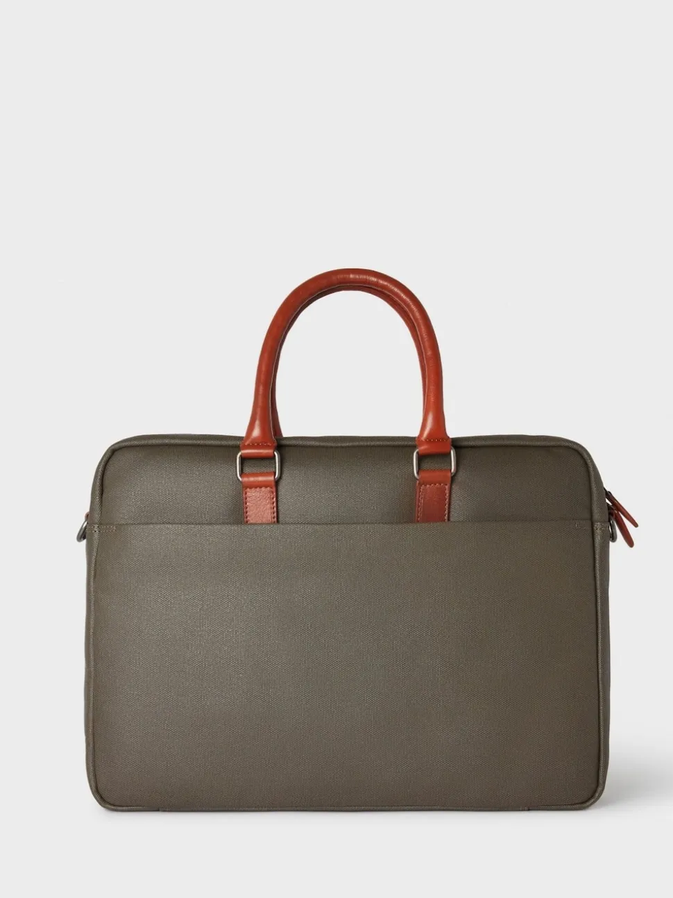 Osprey London Green Waxed Canvas & Glazed Calf Leather Grantham Laptop Bag