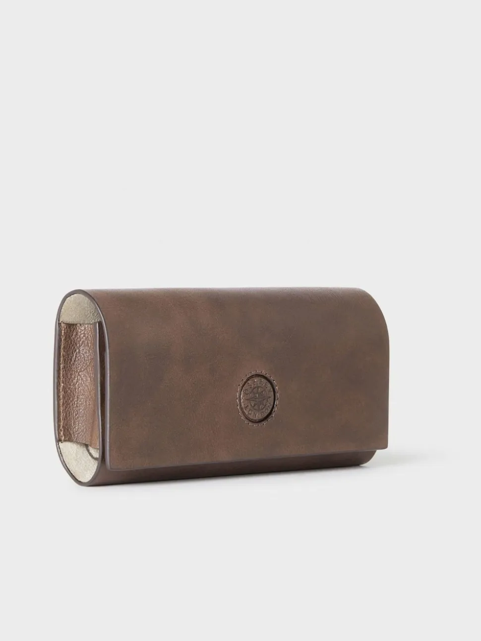 Osprey London Tan The Compass Leather Glasses Case