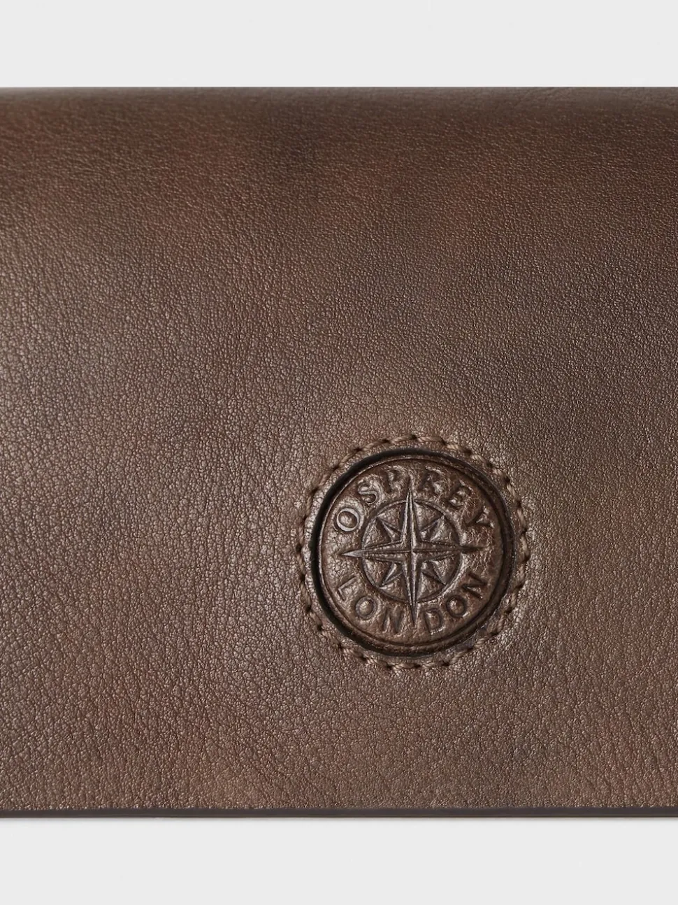 Osprey London Tan The Compass Leather Glasses Case