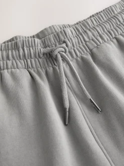 Pale Grey Brushback Heavyweight Open Joggers