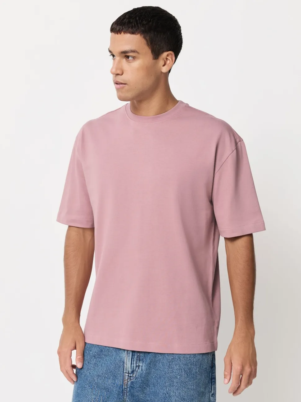 Pastels Green/Blue/Ecru/Slate/Pink Relaxed Fit Heavyweight T-Shirts 5 Pack