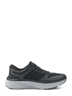 Pavers Black Comfortable Lace-Up Trainers