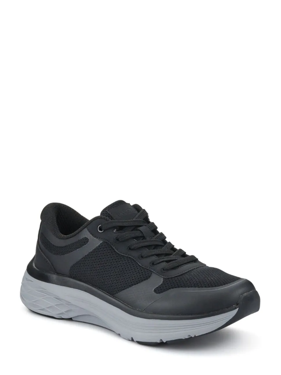 Pavers Black Comfortable Lace-Up Trainers