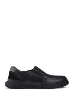 Pavers Black Elasticated Lightweight Slip In Shoes
