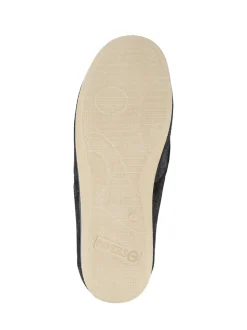 Pavers Black Extra Wide Memory Foam Slippers