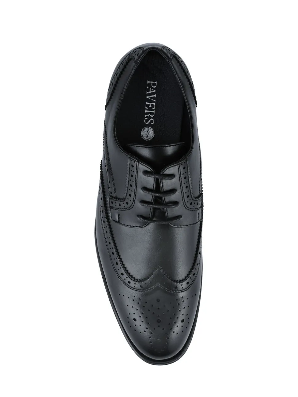 Pavers Black Gents Lace Smart Shoes