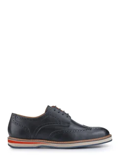 Pavers Black Gents Lace-Up Smart Leather Shoes