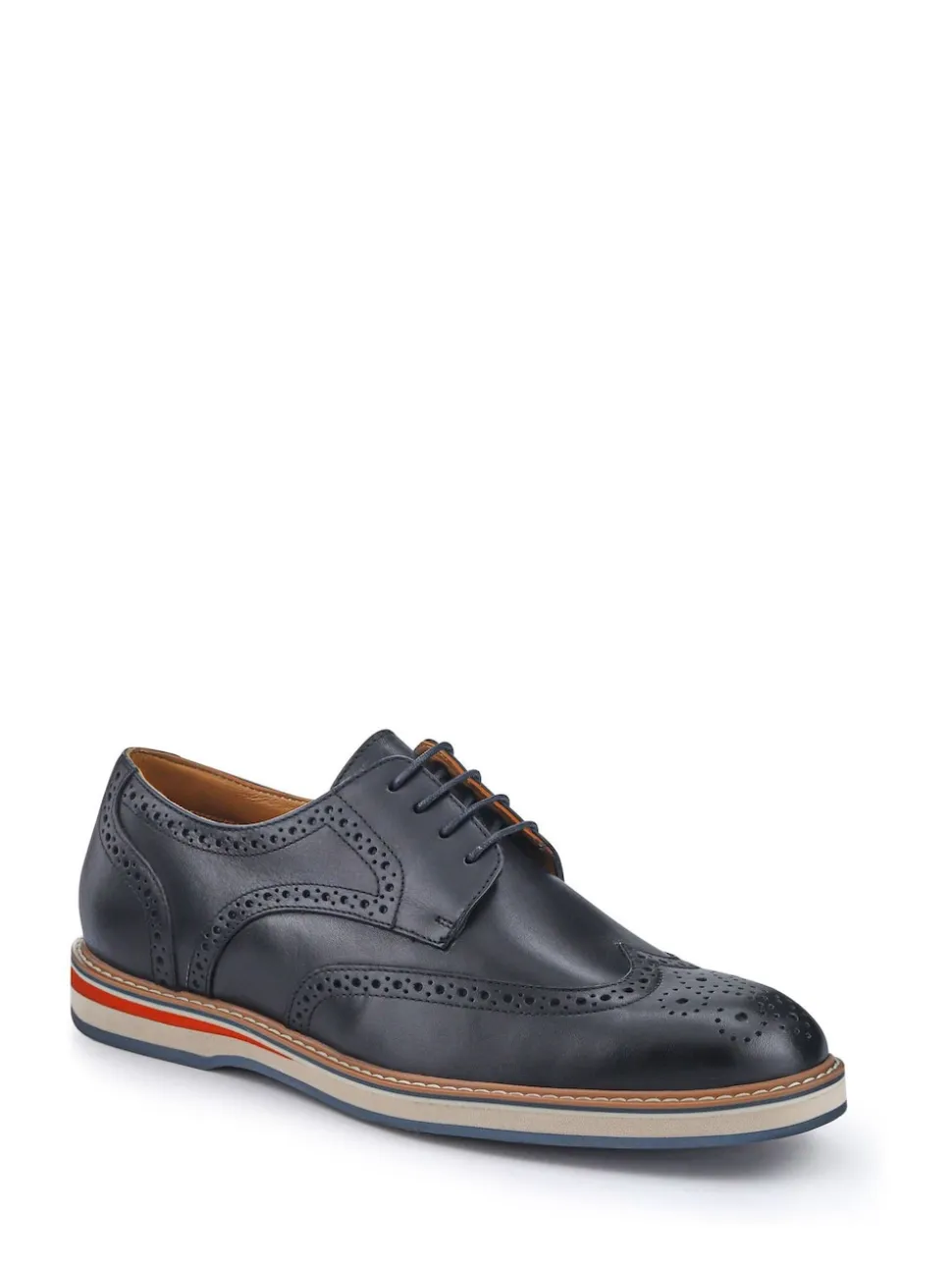 Pavers Black Gents Lace-Up Smart Leather Shoes
