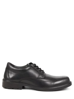 Pavers Black Leather Lace-Up Smart Black Shoes