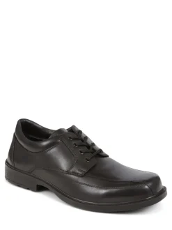 Pavers Black Leather Lace-Up Smart Black Shoes