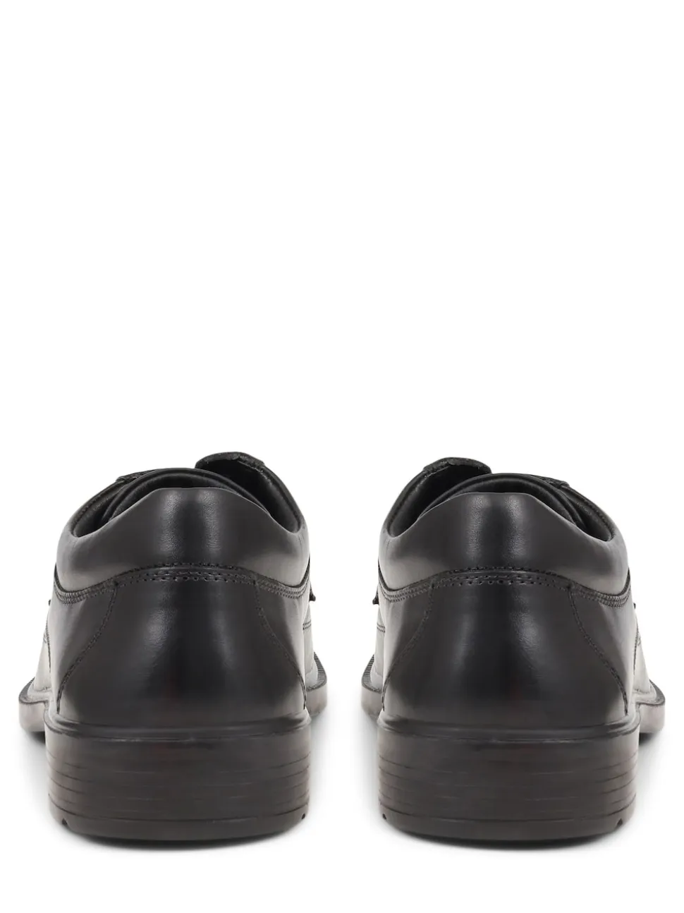 Pavers Black Leather Lace-Up Smart Black Shoes