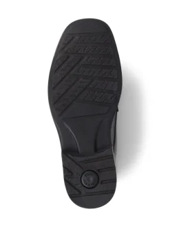 Pavers Black Leather Lace-Up Smart Black Shoes