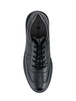 Pavers Black Lightweight Casual Lace Up Shoes