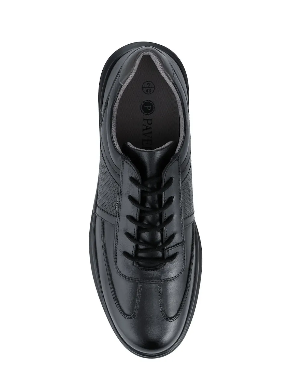 Pavers Black Lightweight Casual Lace Up Shoes