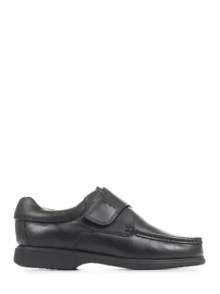 Pavers Black Monk/Touch Fastening Gents Smart Shoes
