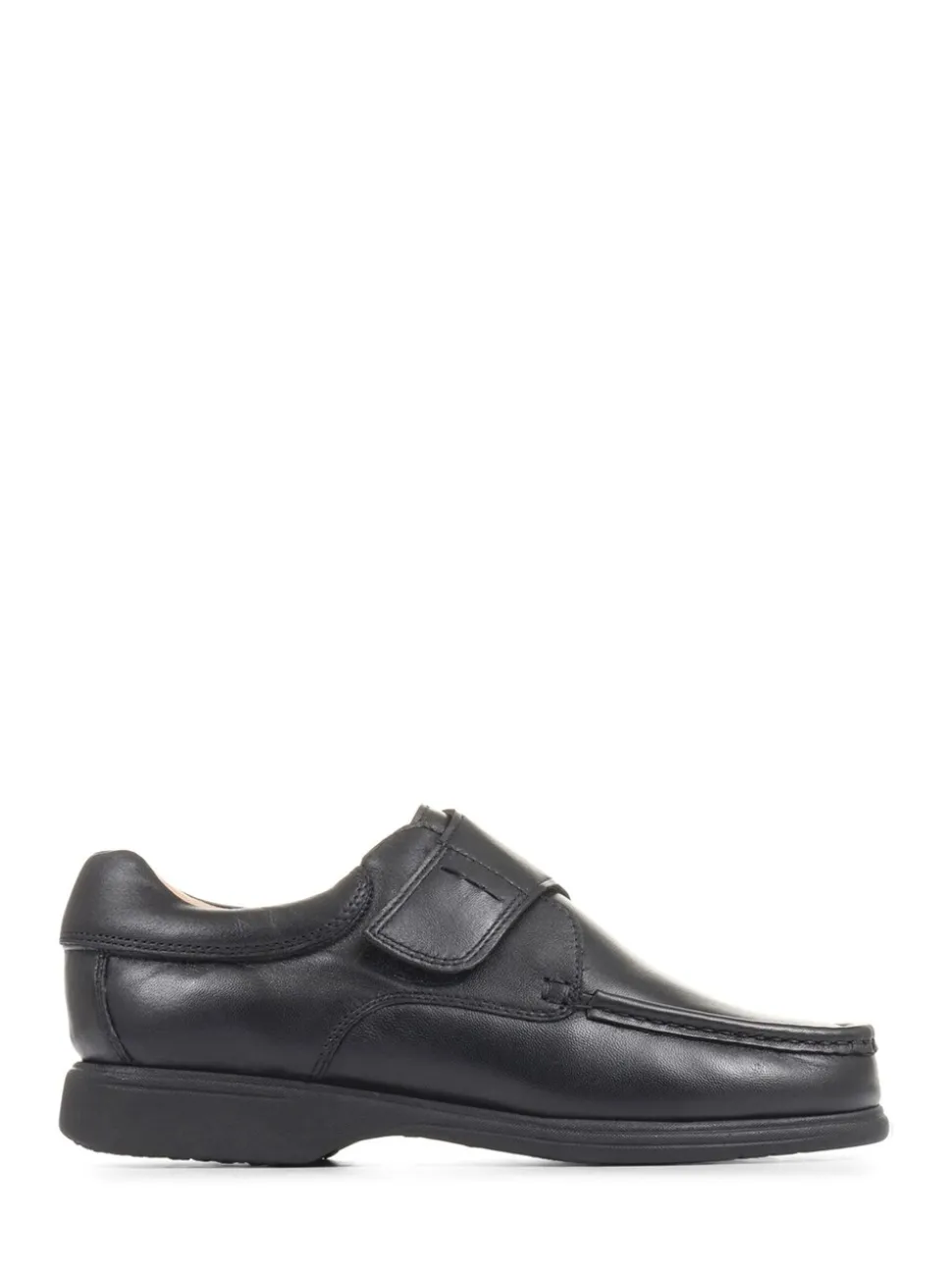 Pavers Black Monk/Touch Fastening Gents Smart Shoes