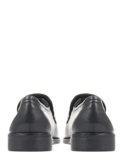 Pavers Black Pavers Gents Black Moccasin Smart Shoes
