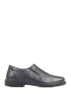 Pavers Black Pavers Wide Fit Leather Slip On Black Shoes