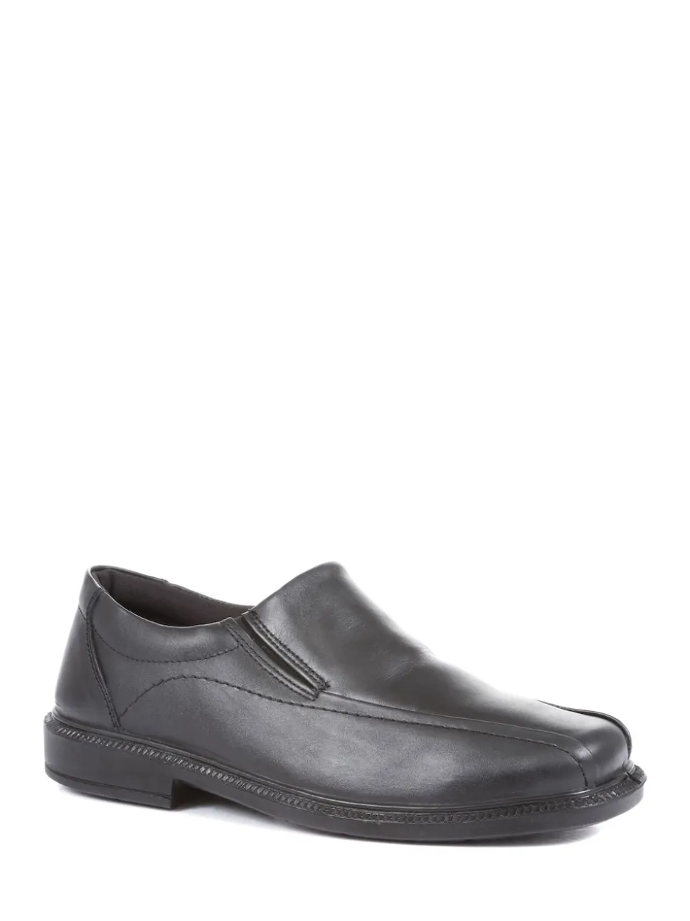Pavers Black Pavers Wide Fit Leather Slip On Black Shoes