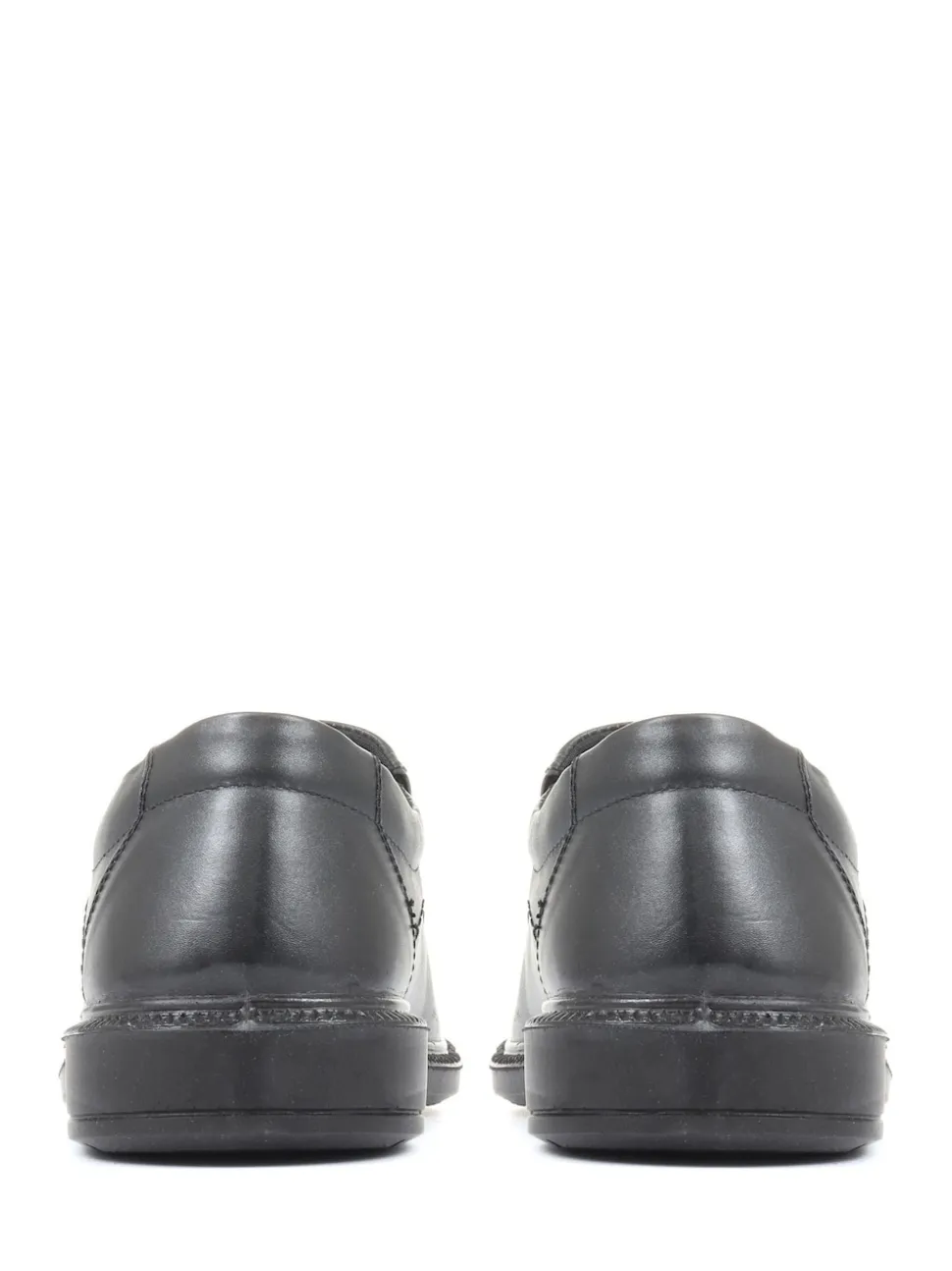 Pavers Black Pavers Wide Fit Leather Slip On Black Shoes