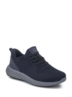 Pavers Blue Chrome Wide-Fit Memory Foam Trainers