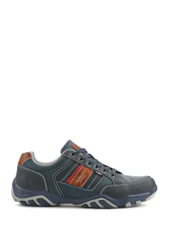 Pavers Blue Lace-Up Casual Trainers