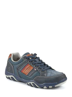 Pavers Blue Lace-Up Casual Trainers