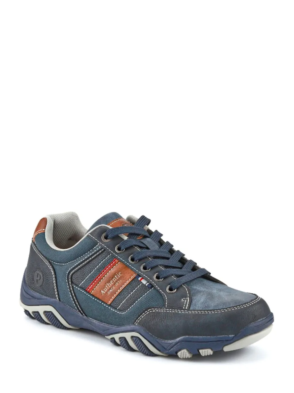 Pavers Blue Lace-Up Casual Trainers