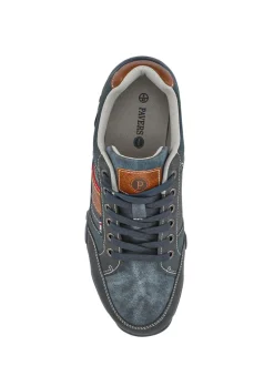 Pavers Blue Lace-Up Casual Trainers
