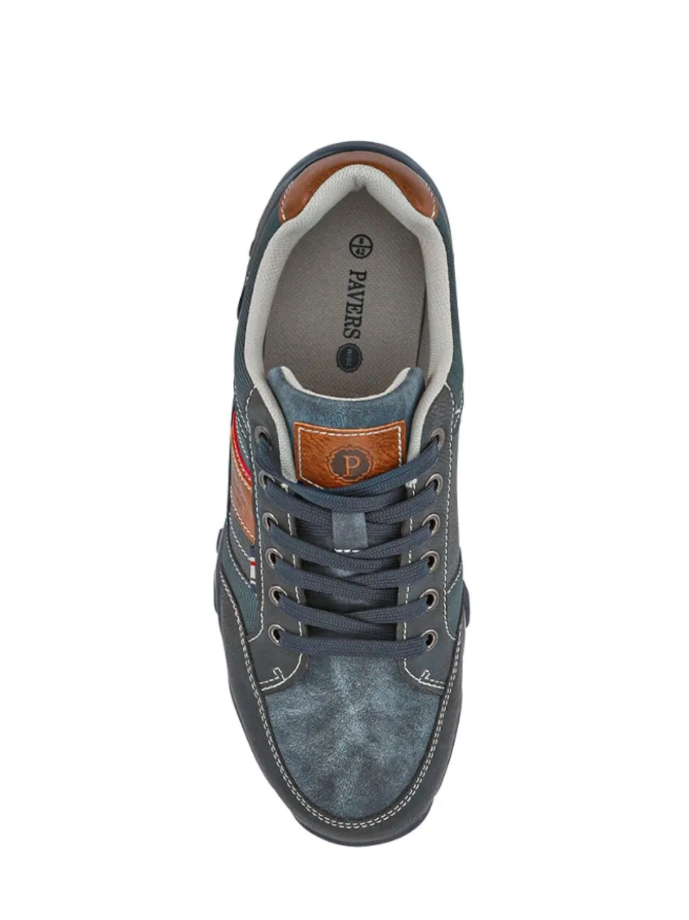 Pavers Blue Lace-Up Casual Trainers